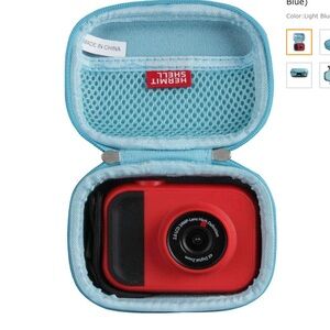 Hermit Shell Travel Case for Slopehill Kids Digital Camera Light Blue. New!